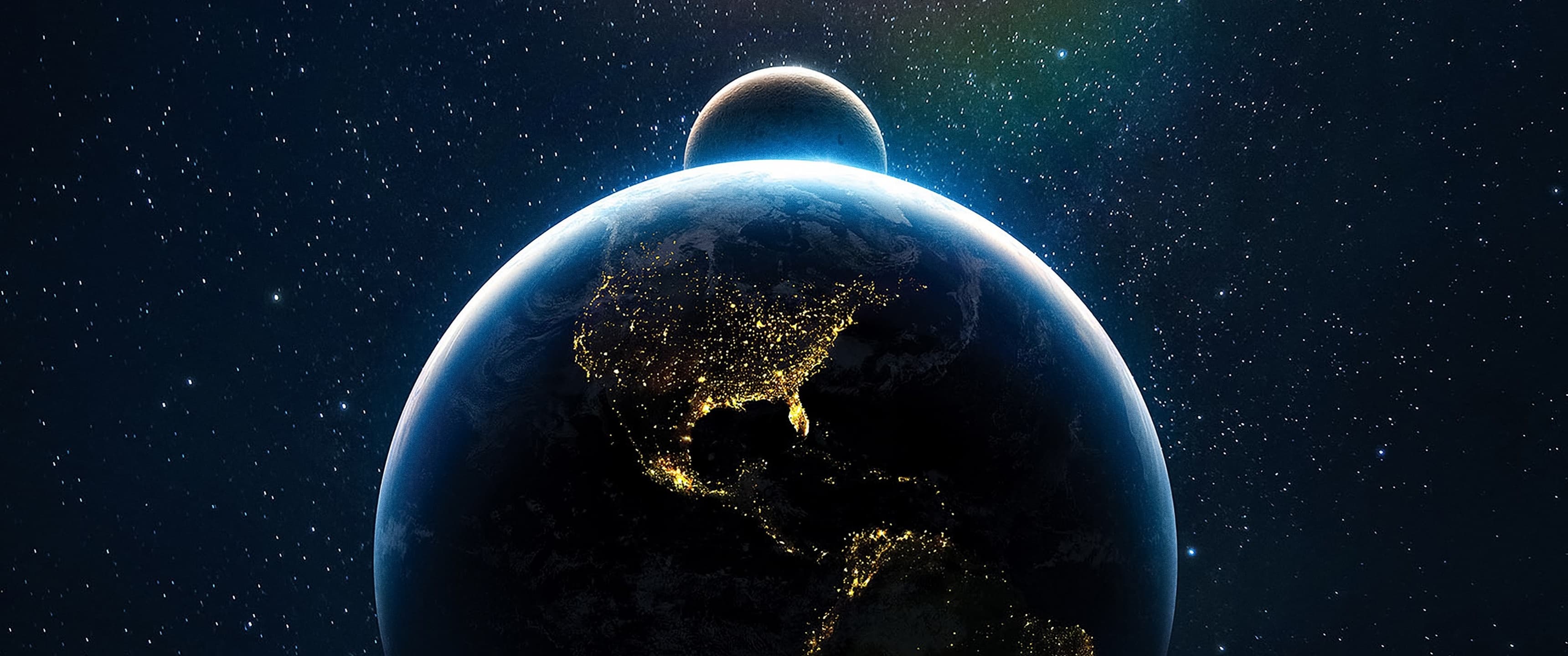 Terra vista do espaço durante uma missão orbital